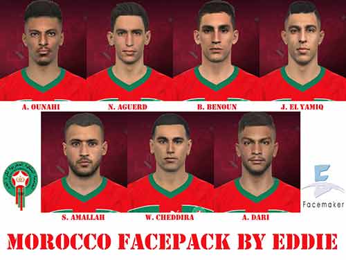 PES 2017 Morocco Facepack 2022 By Eddie, Патчи И Моды