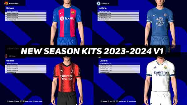 PES 2017 New Kits 2023-24 Update v12 by All Makers, патчи и моды