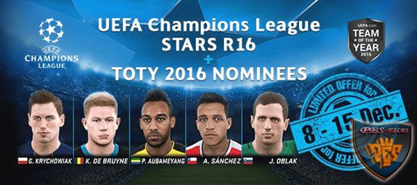 UEFA Champions League Stars R16+TOTTY 2016 NOMINEES
