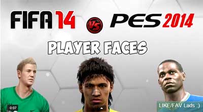 FIFA 14 VS PES 2014 - Лица игроков