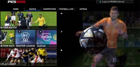 Обзор меню Pro Evolution Soccer 2016