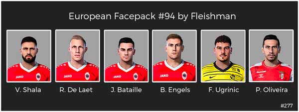 PES 2021 European Facepack V94 By Fleishman, патчи и моды