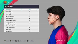 PES 2021 Pau Cubarsí With Scars