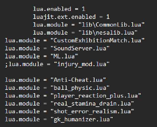 PES 2021 Gameplay Lua Improvements