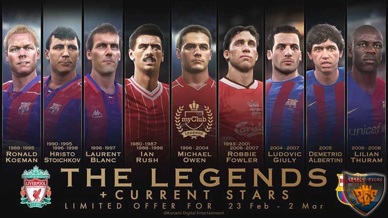 The Legends + Current Stars myClub Pes 2017