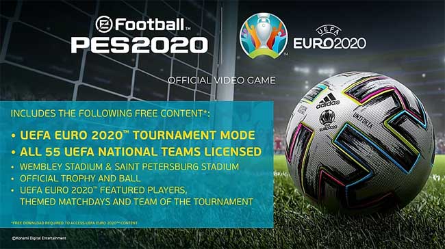 Подробности DLC UEFA EURO 2020 для PES 2020