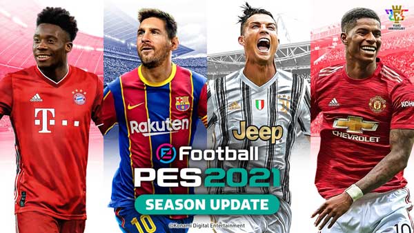 PES 2021 - официальная обложка с Messi и Ronaldo